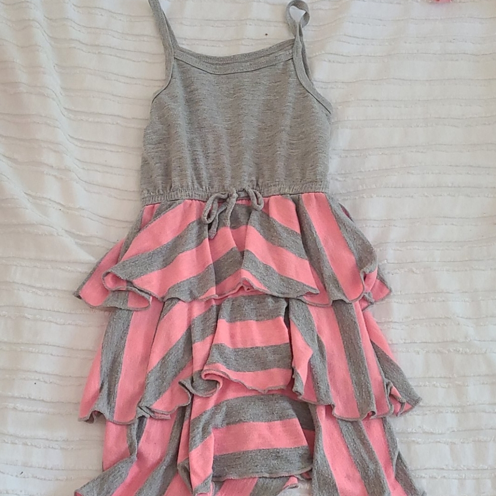 5 pink and gray dress